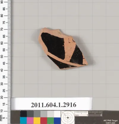 Terracotta fragment of a kylix (drinking cup)