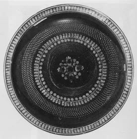 PLATE (ITALIOTE, BLACK GLAZE)