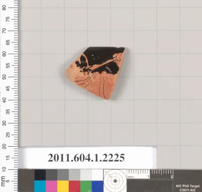 Terracotta rim fragment of a kylix (drinking cup)