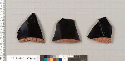 Terracotta fragments of skyphoi (deep drinking cups)