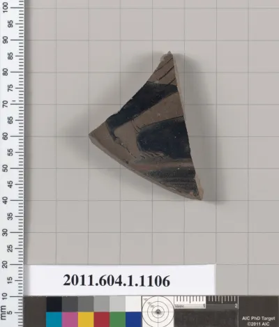 Terracotta fragment of a kylix (drinking cup)