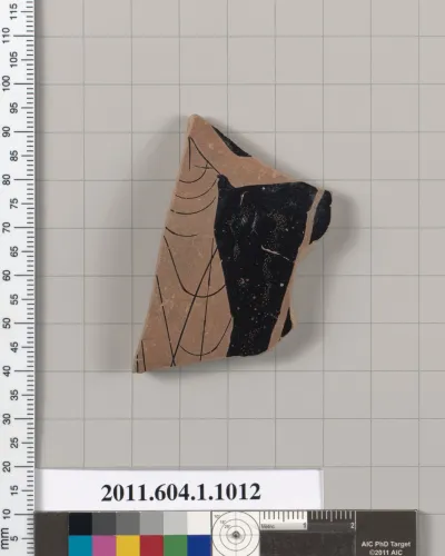 Terracotta fragment of a kylix (drinking cup)