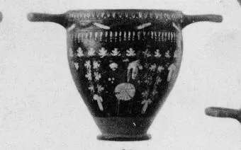 SKYPHOS (SOUTH ITALIAN, GNATHIAN, BLACK GLAZE)
