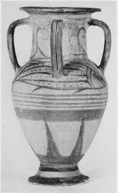 AMPHORA, NECK (ITALO-GEOMETRIC, OUTLINE)