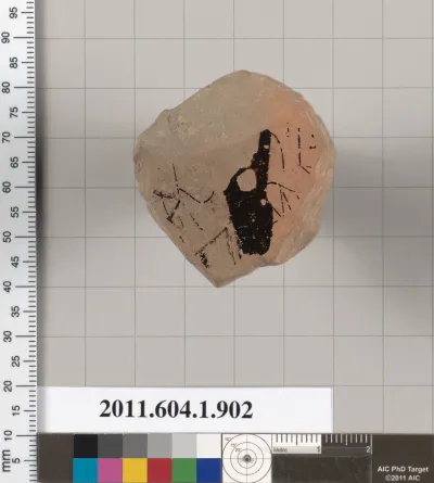 Terracotta rim fragment of a kylix (drinking cup)