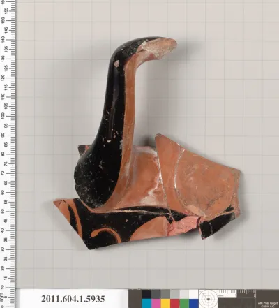 Terracotta fragment of a kylix (drinking cup)