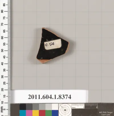 Terracotta fragment of a kylix (drinking cup)