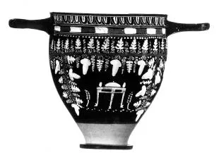 SKYPHOS (SOUTH ITALIAN, GNATHIAN, BLACK GLAZE)