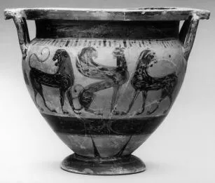 KRATER, COLUMN (ATHENIAN, BLACK-FIGURE)
