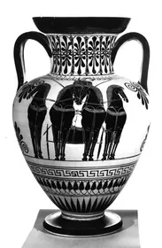AMPHORA, NECK (ATHENIAN, BLACK-FIGURE)