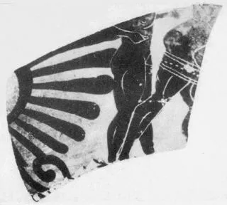 CUP A, FRAGMENT (ATHENIAN, BLACK-FIGURE)