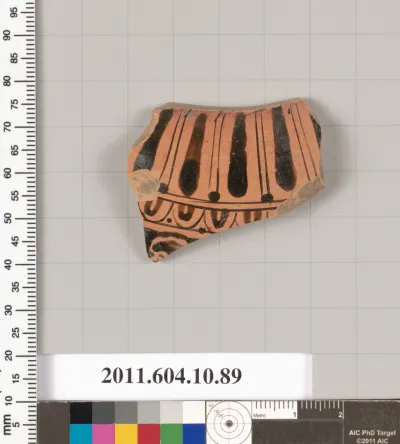 Terracotta fragment of a closed shape