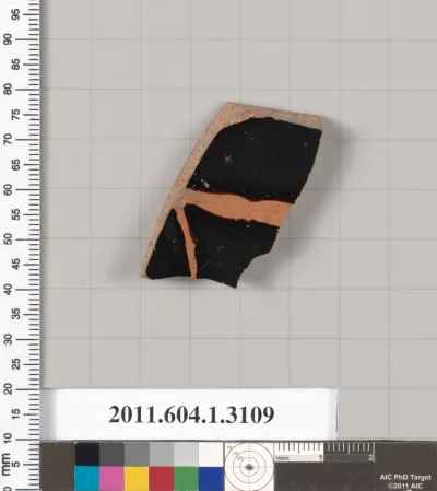 Terracotta fragment of a kylix (drinking cup)