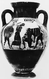 AMPHORA, BELLY, TYPE B (ATHENIAN, BLACK-FIGURE)