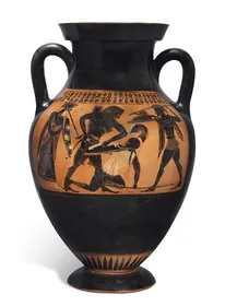 AMPHORA, BELLY, TYPE B (ATHENIAN, BLACK-FIGURE)