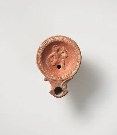 Terracotta oil lamp