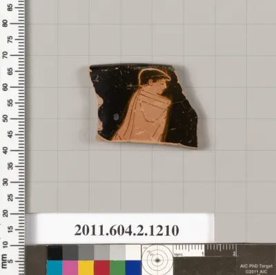 Terracotta fragment from a kantharos: head vase