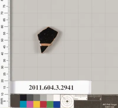 Terracotta fragment of a kylix (drinking cup)