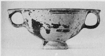 KANTHAROS (ETRUSCAN, BLACK GLAZE)