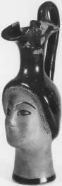FIGURE VASE, OINOCHOE (ATHENIAN, RED-FIGURE)