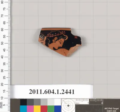 Terracotta rim fragment of a kylix (drinking cup)