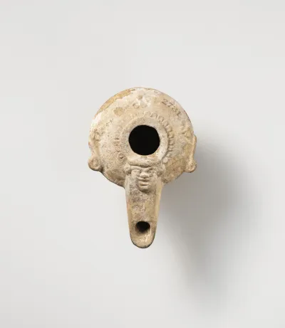 Terracotta oil lamp