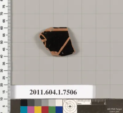 Terracotta rim fragment of a kylix (drinking cup)