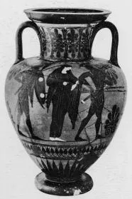 AMPHORA, NECK (ATHENIAN, BLACK-FIGURE)