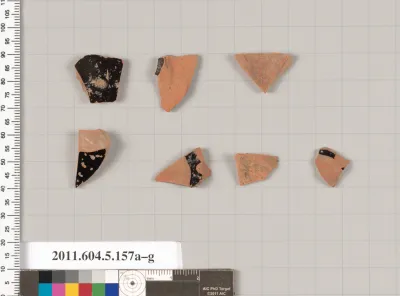 Terracotta fragments of kylikes (drinking cups)
