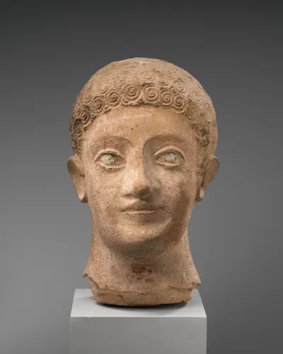 Terracotta head of a youth