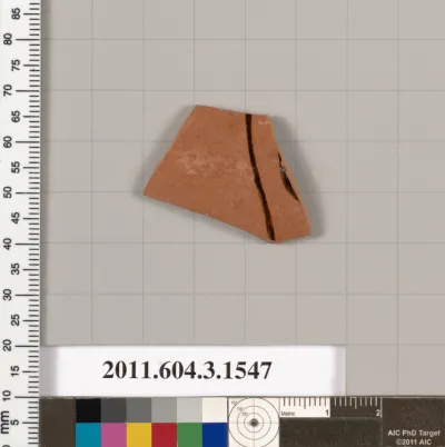 Terracotta fragment of a kylix (drinking cup)