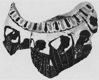 LOUTROPHOROS, FRAGMENTS (ATHENIAN, BLACK-FIGURE)