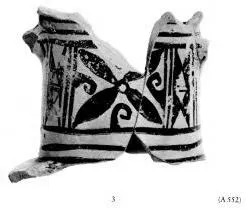 AMPHORA, NECK, FRAGMENT (AEGINETAN, BLACK-FIGURE)