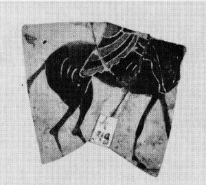 LEKYTHOS, FRAGMENT (ATHENIAN, BLACK-FIGURE)