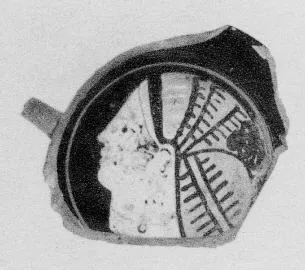 CUP, STEMLESS, FRAGMENT (ETRUSCAN, RED-FIGURE)