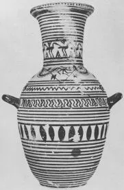 HYDRIA (BOEOTIAN GEOMETRIC, SILHOUETTE)