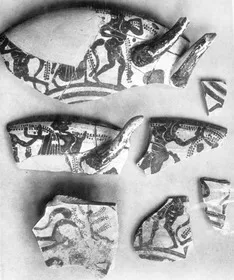 CUP, FRAGMENTS (ATHENIAN, BLACK-FIGURE)