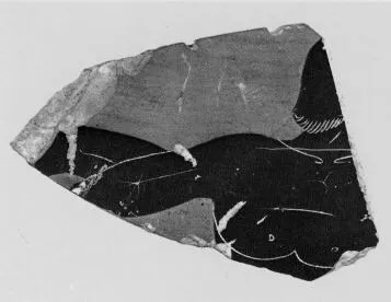 AMPHORA, PANATHENAIC PRIZE (?), FRAGMENT (ATHENIAN, BLACK-FIGURE)