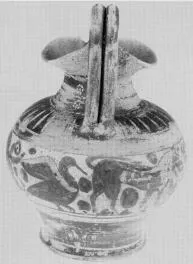 OINOCHOE (ETRUSCO-CORINTHIAN, SILHOUETTE)