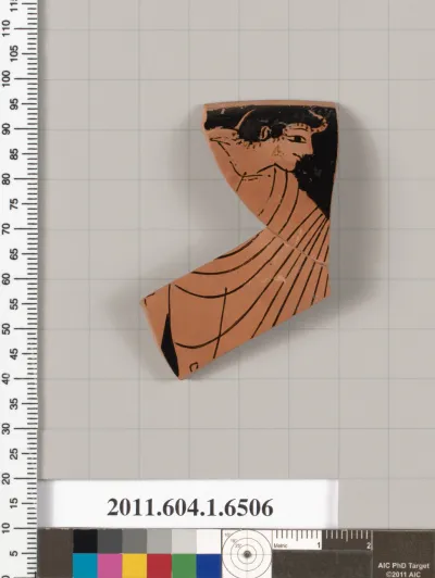 Terracotta rim fragment of a kylix (drinking cup)