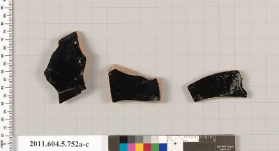 Terracotta fragments of kylikes (drinking cups)