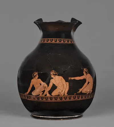 Attic Red-Figure Oinochoe (Shape III, Chous)