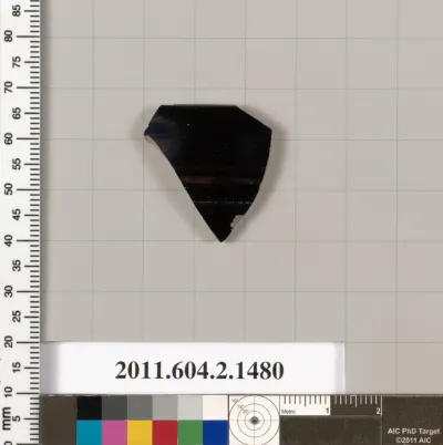 Terracotta rim fragment of a skyphos (deep drinking cup)