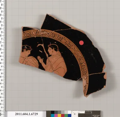 Terracotta fragment of a kylix (drinking cup)