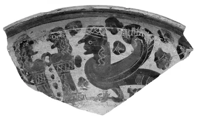 Attic Black-Figure Lekanis Fragment (comprised of 6 Joined Fragments)
