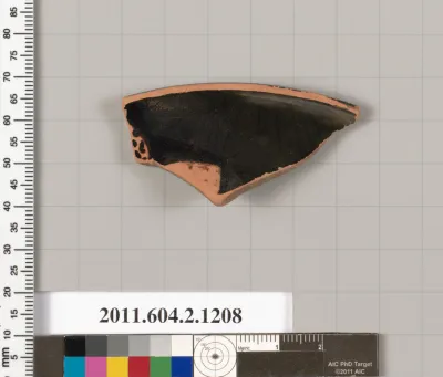 Terracotta fragment from a kantharos: head vase