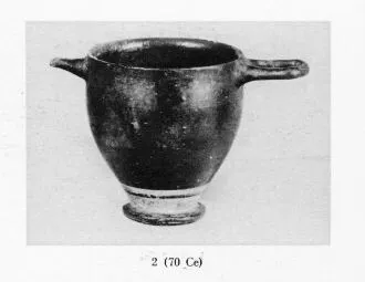 SKYPHOS (SOUTH ITALIAN, GNATHIAN, BLACK GLAZE)