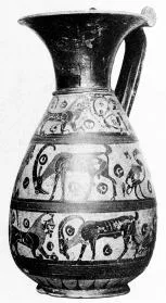 OLPE (PROTOCORINTHIAN, TRANSITIONAL, BLACK-FIGURE)