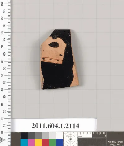 Terracotta rim fragment of a kylix (drinking cup)