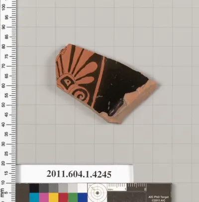 Terracotta fragment of a kylix (drinking cup)